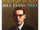 Bill Evans Trio Portrait In Jazz Blue With White Swirl LP Vinyl x/555