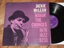 Jackie McLean Makin The Changes EX  DG RVG Prestige New Jazz lp Mal Waldron