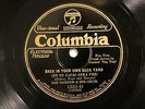 JAZZ JAN GARBER Back In Your Own Backyard / Golden Gate CASS HAGAN COLUMBIA 1334