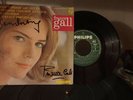 Rare Dédicace Autographe Serge Gainsbourg - France Gall sur 45 Tours