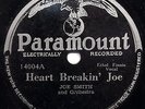 JOE SMITH Rare Blues 78-Heart Breakin' Joe & African Rag PARAMOUNT #14004