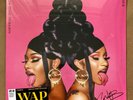 Cardi B and Megan Thee Stallion WAP Signed Gold Tongue Vinyl Record 12