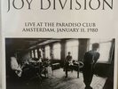 Joy Division ?– Live At The Paradiso Club Amsterdam : Rare Live Vinyl LP EX