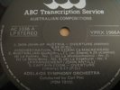 ABC Transcription Service ADELAIDE SYMPHONY ORCHESTRA / WERNER BAER AUSSIE LP