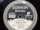 TENNESSEE HAPPY BOYS - ‘HERE I AM’ 1926 EDISON DIAMOND DISC, HOT SOLOS