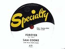SAM COOKE - Forever / I'll Come Running Back To You 78 rpm disc (A++)