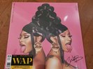Cardi B WAP Limited Stamp Signed GOLD LP Vinyl Megan Thee Stallion
