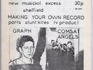 NMX #6 UK 1979 GREAT SHEFFIELD PUNK FANZINE GRAPH DAMNED COMSAT ANGELS R.A.R.