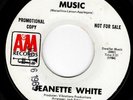 JEANETTE WHITE - MUSIC - NORTHERN SOUL & SISTER FUNK 45 1st Press dj - HEAR