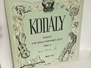 JANOS STARKER KODALY Sonata for CELLO - PERIOD SPLP 510 ORIG GREEN COVER ED1 NM
