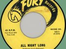 DU MAURIERS All Night Long / Baby I Love You 45rpm Fury 1958 yellow label clean