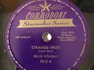 Billie Holiday Commodore 7513 Strange Fruit /Fine & Mellow 10