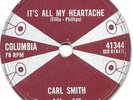 Rare 1959 CARL SMITH Country 78 RPM Record. It’s All my Heartache