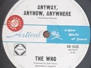 THE WHO ANYWAY ANYHOW ANYWHERE RARE 1965 AUST OZ FESTIVAL PROMO SINGLE