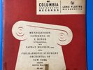 Mendelssohn - Concerto In E Minor / Milstein / Walter / Columbia ML 4001 1C/1D