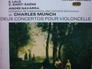 LALO SAINT-SAENS Cello Concertos André Navarra Charles Munch Erato STE 50255 LP