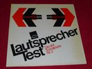DHFI Schallplatte 3 - Lautsprecher Test  LP Deutsches High Fidelity Institut