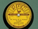 c 78 RPM Johnny (as Johnnie) Cash Sun 302 in VV+