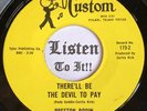 TX Country Bopper Honky Tonk 45 PRESTON BODIN There’ll Be Devil CUSTOM hear M-