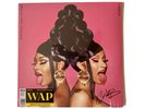 Cardi B and Megan Thee Stallion WAP Signed Gold Tongue Vinyl Record 12