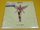 RARE * NIRVANA   IN UTERO * VINTAGE 180G YELLOW RECORD ALBUM WITH HYPE STICKER