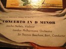 1935 1st REC JASCHA HEIFETZ SIBELIUS SOCIETY VIOLIN CONCERTO D Min Beecham M-309
