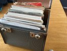 1950s /60s Rockabilly, rock n roll, hillbilly 45s records. plus box and centres