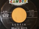 BEACH BOYS - RARE Original 1961 Surfin' First Ever Single on Candix -PLAYS GREAT