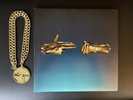 Run The Jewels - RTJ3 Gold 2LP Vinyl w/Stickers & Poster RARE  + CHAIN/PENDANT