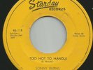 SONNY BURNS: Too Hot To Handle / Powder And Paint 45 rare Rockabilly