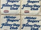 4 Vintage 1973 Mister Rogers Rainy Day Club 45 Records With Sleeves Mr. Rogers