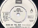 Paul McCartney & Wings-Band On The Run-UK Demo DJ Edit 7” Vinyl 1973