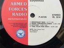 RARE  ARMED FORCES RADIO SERVICE AFRTS LP EURYTHMICS & GLASS TIGER DJ PROMO NICE