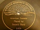 1901  78 Pioneer Eldridge Johnson pre-dog Victor Monarch Record 3259 Sousa Band