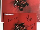 EMBRACE “OUT OF NOTHING” EXCLUSIVE RED VINYL LP NEW + SIGNED PRINT AUTOGRAPHED