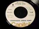 TENNESSEE ERNIE FORD Sixteen Tons/Mule Train RARE PROMO 45 ELVIS PRESLEY credit