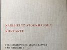 Karlheinz Stockhausen Kontakte II 1963 Elektronische Klänge Klavier WER 60009 LP