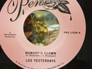 NOBODYS CLOWN PINK DEMO 45 Modern SOUL PENROSE - Los Yesterdays