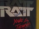 Ratt Youre In Trouble Signed Warren DeMartini LP.. RARE 1985 Vinyl EP
