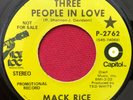 MACK RICE   THREE PEOPLE IN LOVE / BUMBLE BEE (1966) RARE SOUL FUNK 45 PROMO