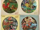 4 Disney Picture Discs vinyl Lp's NM/VG+ Snow White Cinderella Bambi Fox & Hound