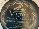 VICTOR 20657 Kelly Harrell NOBODY'S DARLING ON EARTH great  Country 78rpm V+/E-