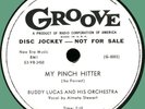 BUDDY LUCAS & ORCH. I Got Drunk / My Pinch-Hitter 78rpm Groove 1954 flexi press