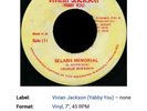 SALASIE MEMORIAL CHARLE MORRISON 7INCH 1979 VIVIAN JACKSON LABEL CON MINT ..