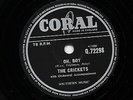 CLASIC BUDDY HOLLY & THE CRICKETS 78  OH BOY / NOT FADE AWAY UK CORAL Q 72298 E-
