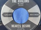 The Avalons Hearts Desire / Ebb Tide 45 Doo Wop VG+ Original Press.