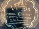Victor 22823 Rev Harry E Fosdick & RIVERSIDE CHURCH CHIOR (Harlem) 78rpm E+ 1931