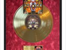 Kiss - Psycho Circus Vinyl Gold Metallized Record In Frame On Red Velvet