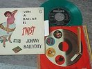 ep 45t 432.593 espagne disque couleur vert JOHNNY HALLYDAY ven a bailar el twist