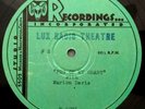 Transcription Disc - LUX RADIO THEATRE - Peg O' My Heart - 1937